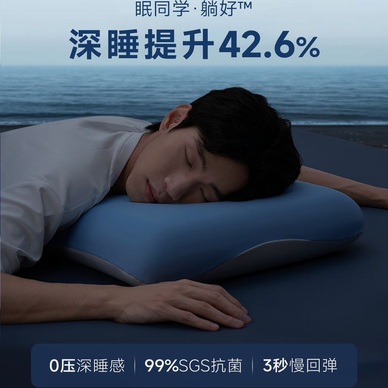 Sleeping Classmate Deep Sleep Pillow, Cervical Spine Protection Memory Foam Adult Pillowcase Set, Sleep Aid Pillow Gift Box Set