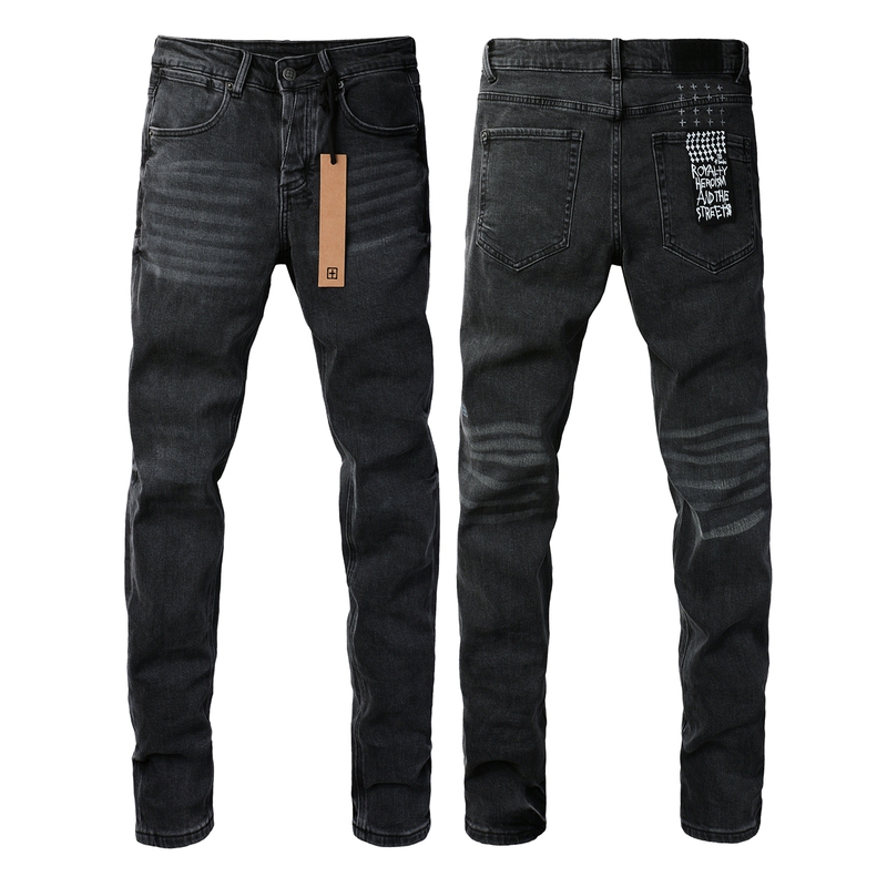 New Stretch Jeans for Men, New Kusjeans with Unique Holes, Unique Wash, Personalized Embroidery, American High Street Style