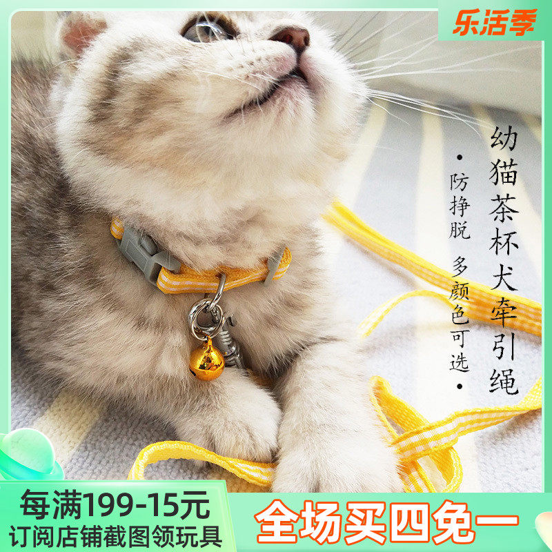 Kitty Traction Rope Young Cat Dog Working Words Breast Cuddling Bag Neck Ring Bolt Cat Rope Anti-Escape Cat Dog Neckline Lengthened Walking Cat Rope
