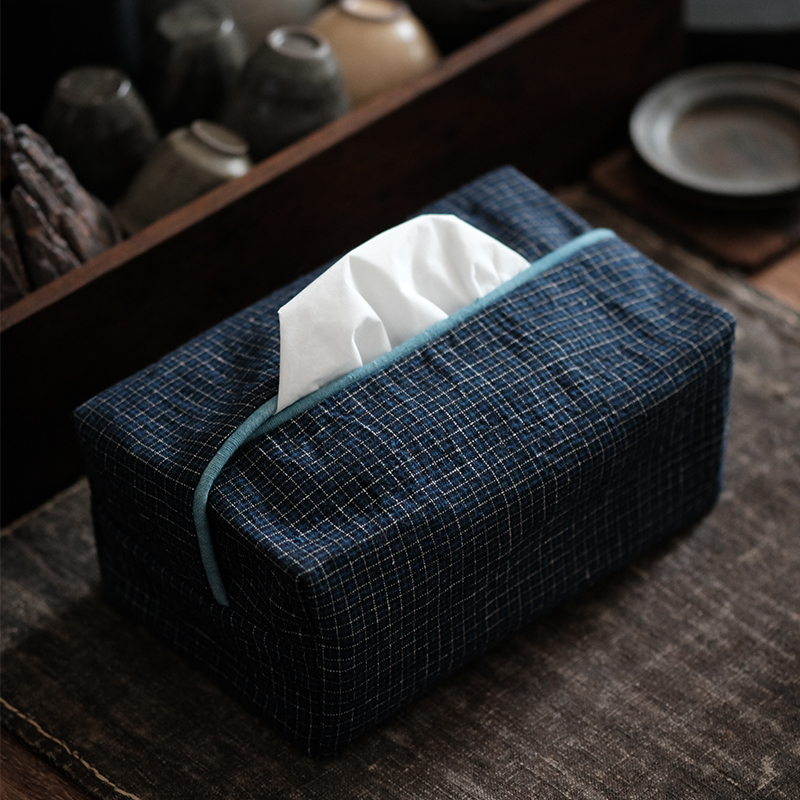 Not also made (foraging) plant blue dyeing delicate edition of fabric draw paper cloth wrapping paper towel box paper towel bag