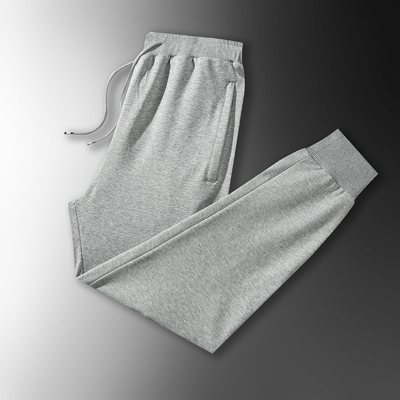 Cotton sweatpants men's trendy corset pants spring and autumn casual couple trousers loose gray cigarette pants all-match sweatpants