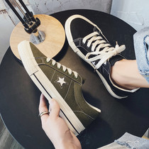 Spring Stars Canvas Shoes Mens Couple Shoes Students Harbor Wind Slide Board Shoes Han Prints Shoes Ulzzang Shoes Man