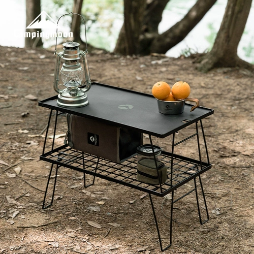 Corman Outdoor Simple Flaying Wilders Multi -Layer Iron Set с хранением багуры и дерева и алюминиевой доски