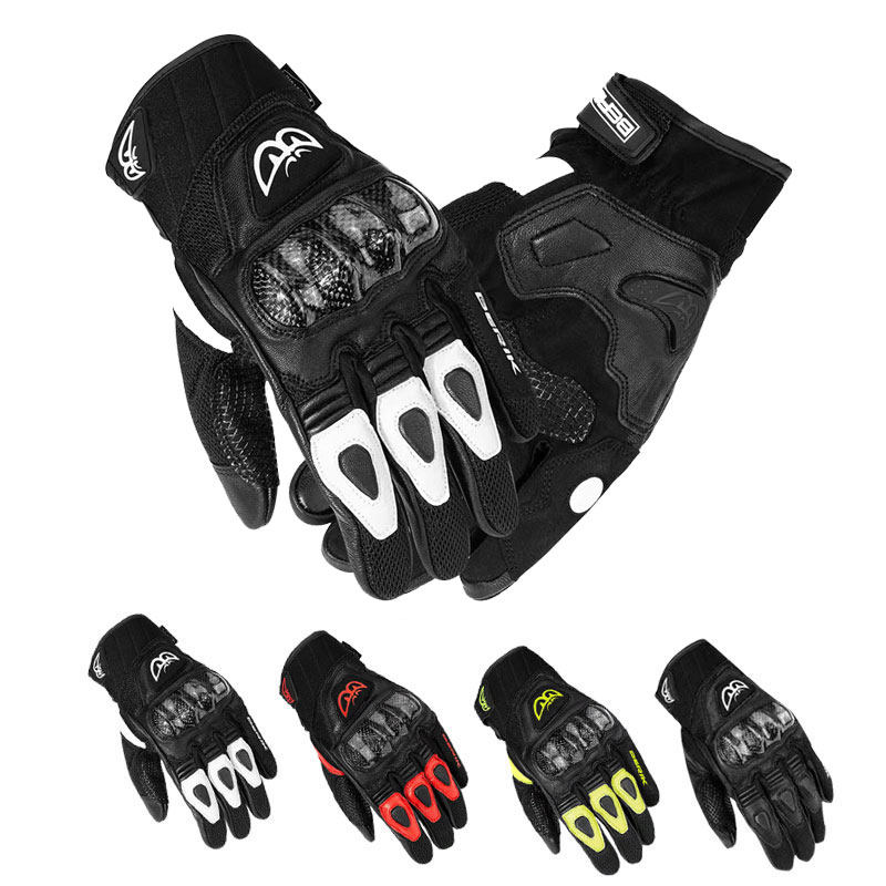 BERIK Big Eye Motorcycle Gloves Touch Screen Eye Breakthrough Leather Carbon Fiber Locomotive Gloves Four Seasons