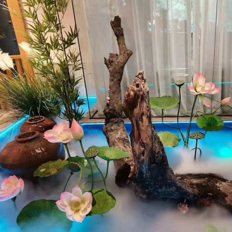 Simulation Lotus Lotus Ornaments Lotus Leaves Floating on Water High-grade Simulation Garden Lotus Decoration Performance Dance Props