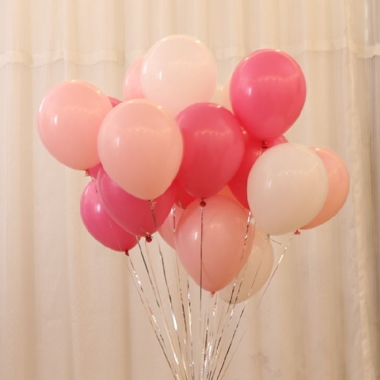 10 Inch Import Thickened Pure Pink Balloon Wedding Wedding house Placement Balloon Birthday Dinner latex floating Alight balloon