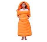 Дорожный сверхлегкий портативный удерживающий тепло водонепроницаемый спальный мешок с пухом для кемпинга для школьников, подходит для подростков