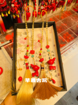 Natural cinnabar high content red sand white water deer you car hanging rearview mirror mens and womens car hanging accessories