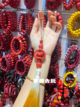 Cinnabar red sand safety buckle cat pendant bag hanging car pendant car pendant rearview mirror pendant for men and women