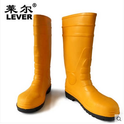 Lyle Acid Acid Corrosion Yellow Body Black Bottom Double Steel Anti-Smash Piercing Protective Boots Anti-Boot Robe Safety Boots 2-19