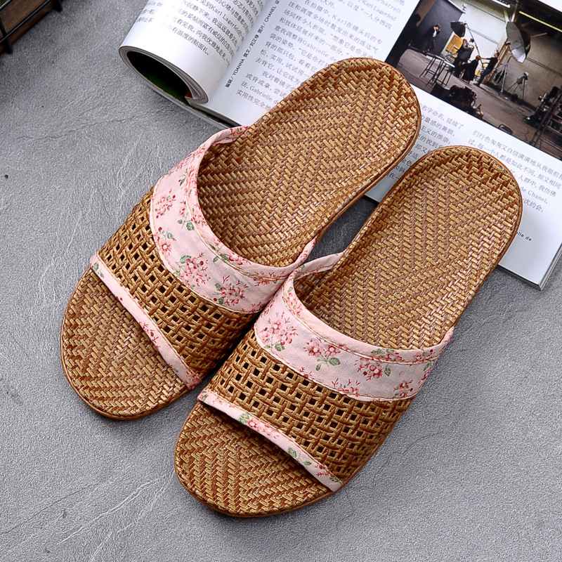 Summer indoor and outdoor wear mens and women's household sandals anti-slippers couples home office wooden flooring shoes