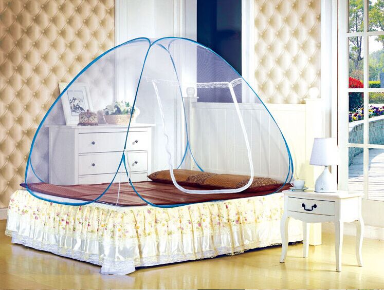 giường ký túc xá lưới 1,5m 1,2 m 1,8 m nhà gấp giường gắn lười biếng yurt miễn phí không đáy - Lưới chống muỗi màn chụp gấp gọn thông minh