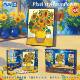 Sunflower Flat Puzzle Micro-Particle Building Blocks Galaxy Pixel Painting Creative Famous Painting Art Decorative Ornament Gift
