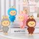 Labubu family building blocks zimomo peripheral series particles assembled cartoon internet celebrity doll gift