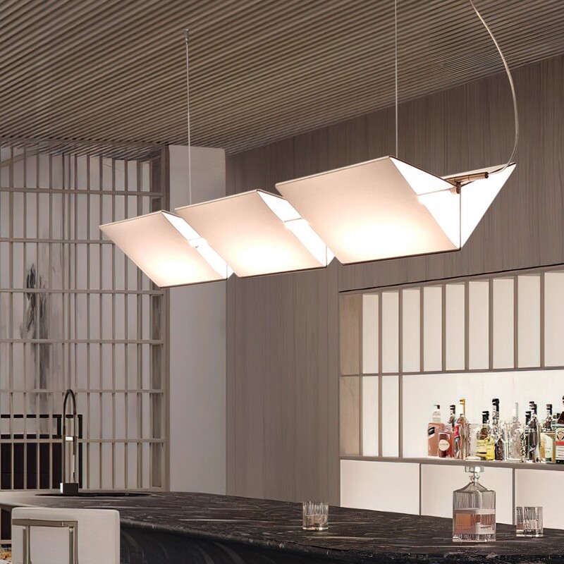 Italian Restaurant Chandelier Modern Minimalist Living Room Hotel Villa Island Bar Creative Art Kite Fabric Lighting Fixtures