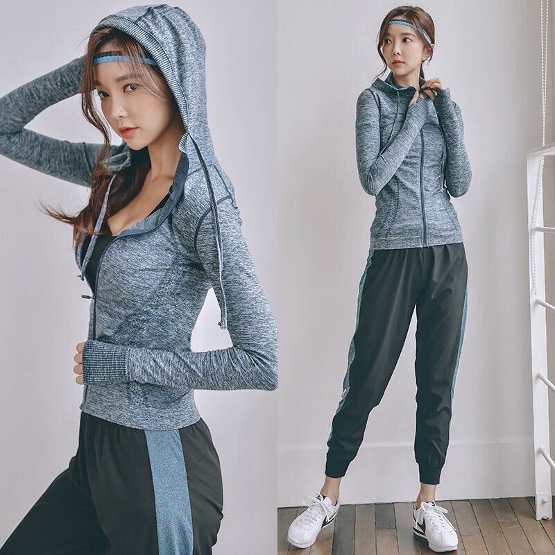 Sports Suit Women Running Summer Fitness Room Net Red Summer Thin style Speed Dry Clothes Yoga Casual Display Slim Yoga Clothes