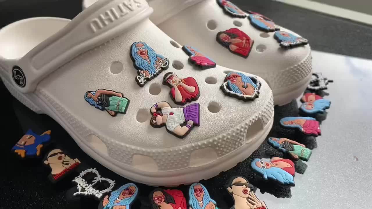 Hybkuaji Custom Wholesale Karol G Money Charms Clog Shoe Pvc Shoe Lace