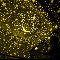 Projection Lamp Dreamy Starry Sky Romantic Bedroom Teenage Girl Hearts Light Stars Online Red National Day Birthday Gift Woman Little Nightlight
