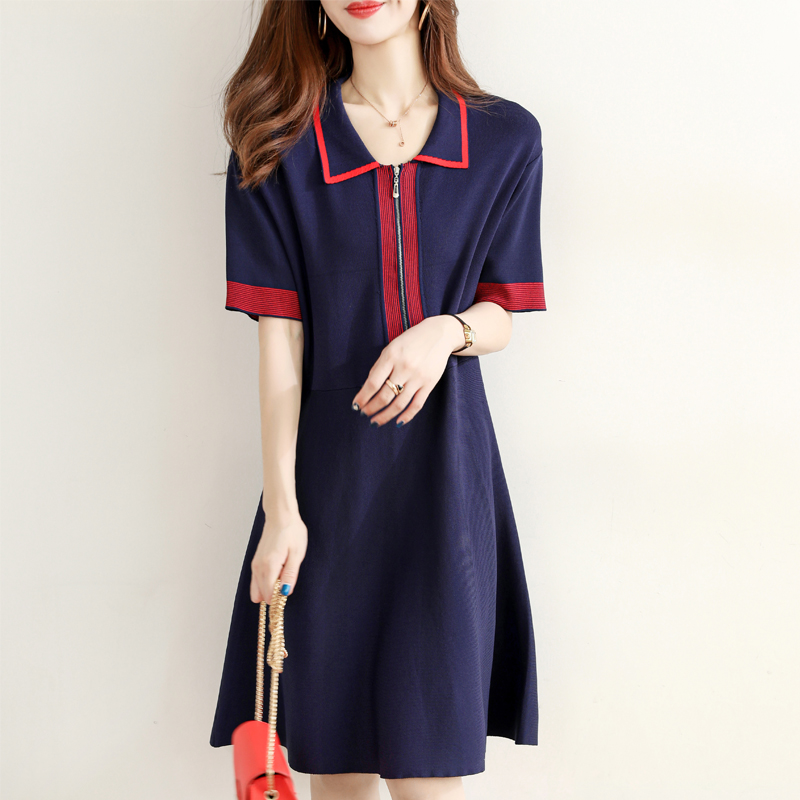 Malcenl klon French style parquet Knitted Ocean Dress 2020 Summer New Body Light Cooked A Character Foreign Dress