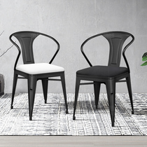 Light luxury dining chair modern minimalist home restaurant single fashion back chair creative hotel wrought iron ins Net red chair