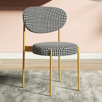 Makeup stool light luxury back chair home bedroom girl ins Net red northern European style dressing table stool modern simple