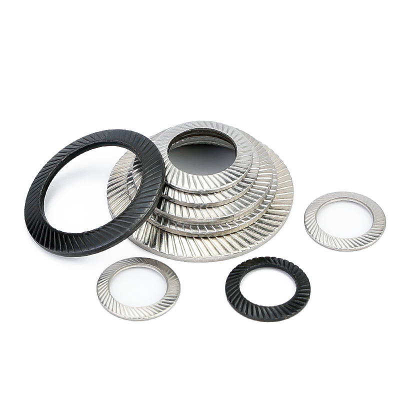 304 lock washer stainless steel anti-loose washer black double-sided tooth butterfly anti-skid pad M3-M36 DIN9250