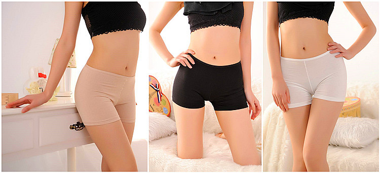Mùa thu quần nữ an toàn quần short kích thước lớn chống ánh sáng thoáng mát quần mỏng quần ren bảo hiểm quần legging quần đùi cạp cao
