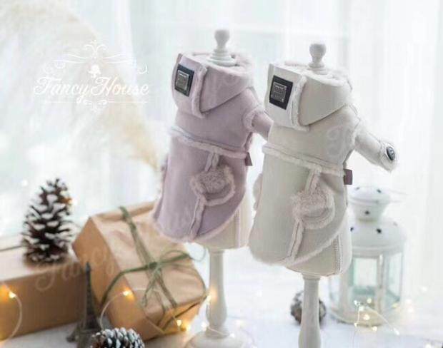 FancyHouse2017 pet clothes autumn and winter cotton clothes deerskin velvet fur coat