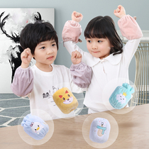 Baby sleeves autumn and winter childrens sleeves for boys and girls children and infants cute sleeves anti-fouling and velvet sleeves