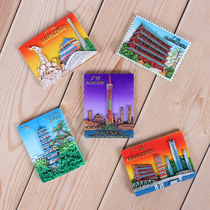 China Guangdong Guangzhou Fridge Sticker Six Banyan Tower Five Sheep City Small Brute Waist Building Solid Tourism Commemorative Magnetic Sticker