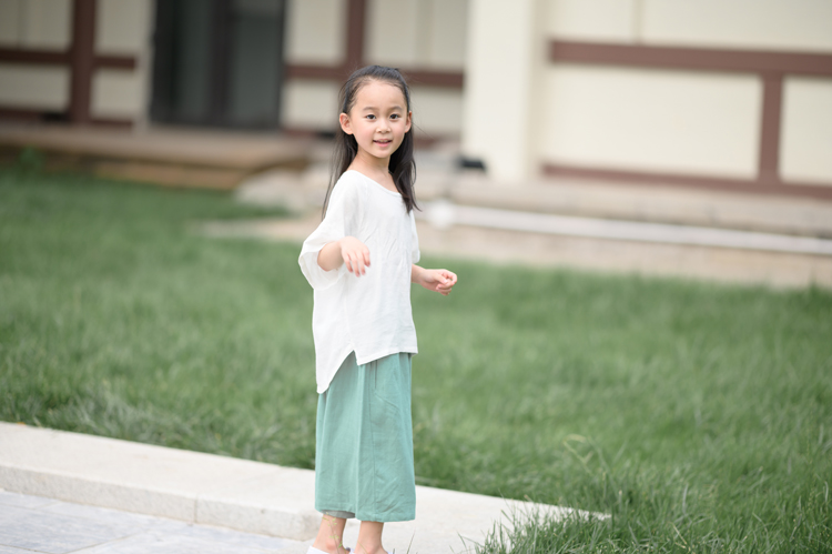 Original bông nghệ thuật lanh cô gái quần rộng chân childrens quần chín điểm trẻ em nhỏ quần short giản dị Hàn Quốc phiên bản của quần triều boy