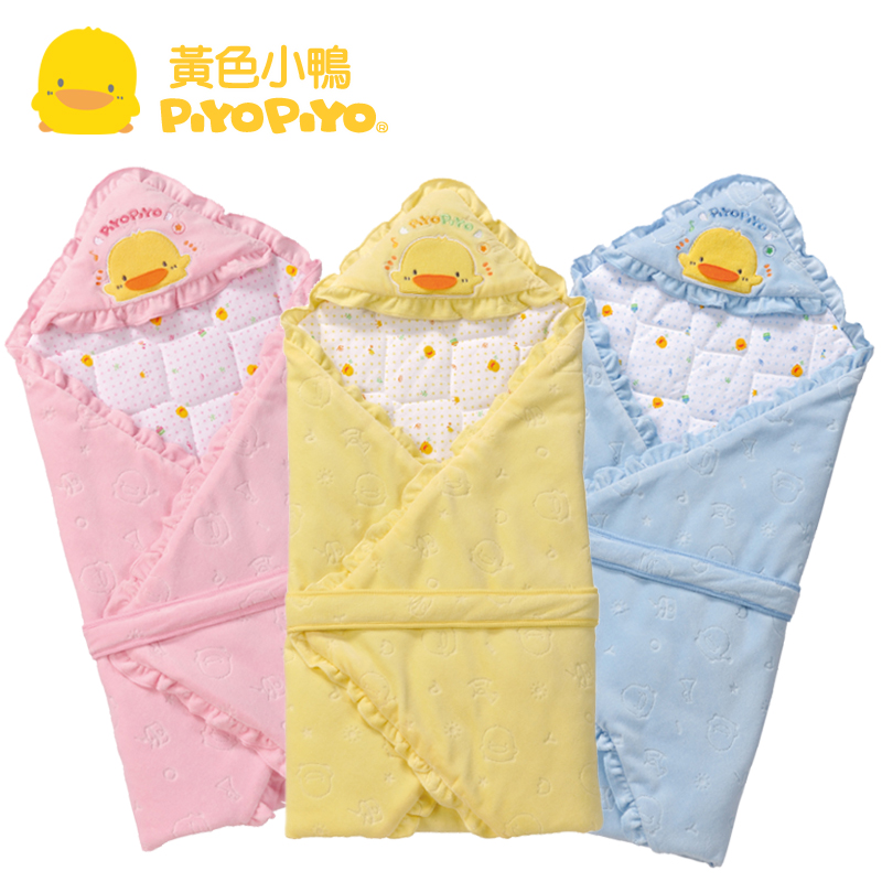 黄色小鸭 剪毛豪华型铺棉抱被 棉品 秋款婴儿抱被 32123