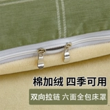 Простыня с молнией, хлопковое покрывало, матрас, нескользящий защитный чехол