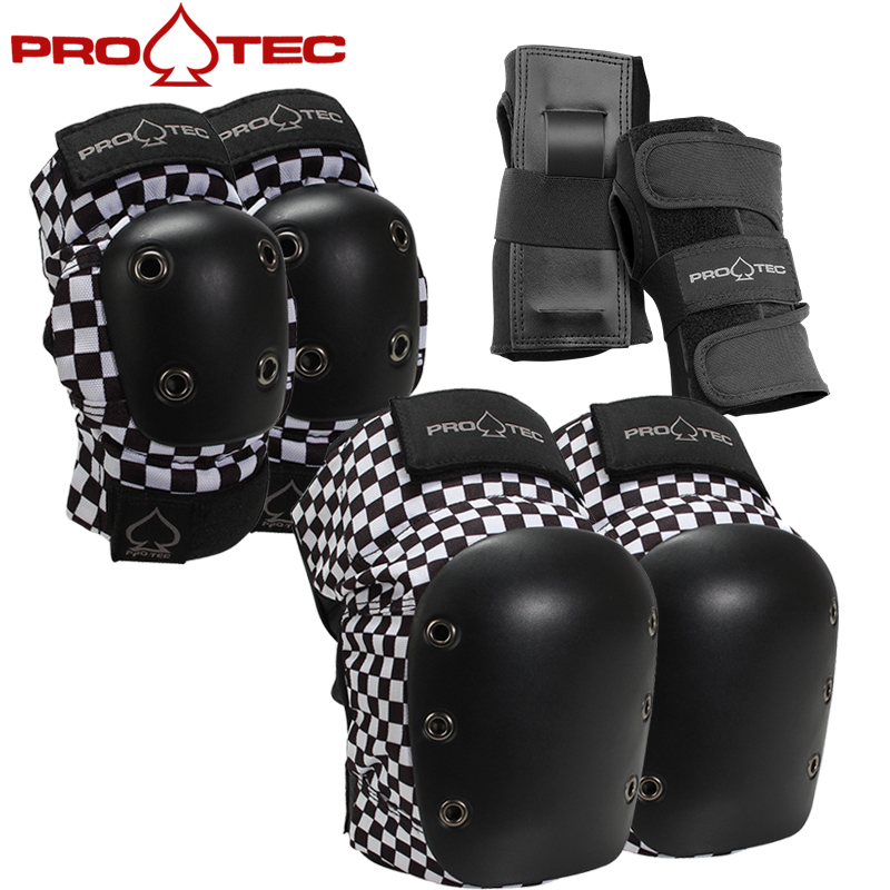 USA Pro-Tec Skateboard Protectors Longboard Roller Skating BMX Hand Protectors Knee Protectors 187 Protective gear Sets for Children