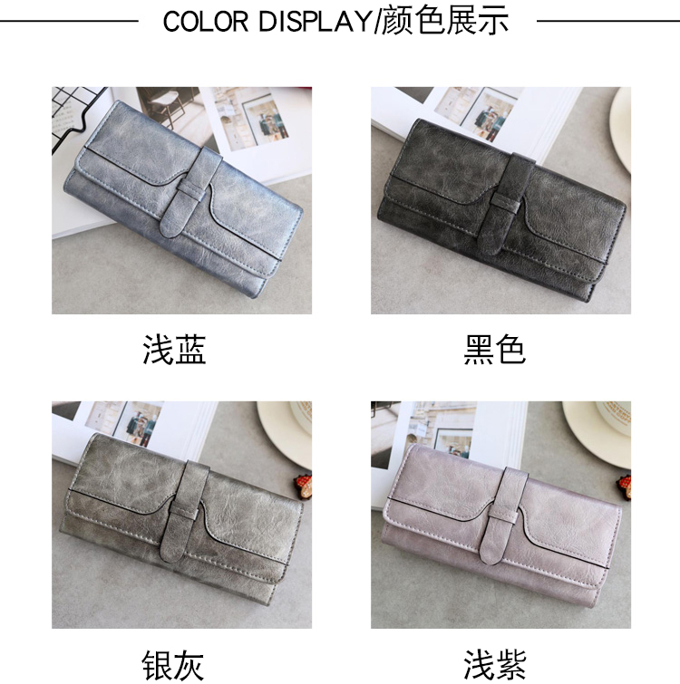 HÔN ME2018 new ins nữ túi với ví nữ phần dài Châu Âu và Hoa Kỳ triều rắn màu công suất lớn tri-fold wallet ví chanel