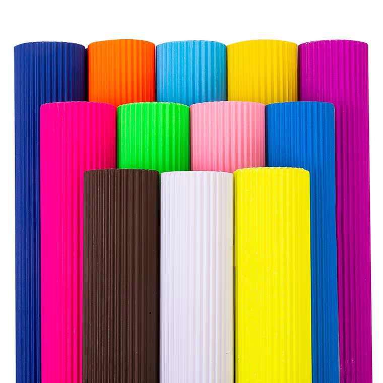 Large corrugated wave paper hand folding materials young children colored DIY handmade paper 50*70cm color paper