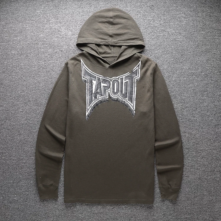 [Badfast обработка] Tapout бокс, боевые MMA мужская футболка с длинным рукавом Gef Gengle T -shirt шляпа