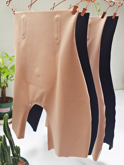 Women's high-waisted tummy-tightening, butt-lifting, body-shaping suspender pants, mid-waist, tight-fitting, thin, seamless, anti-exposure safety underwear