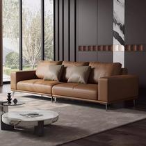 Office reception sofa Italian style negotiation reception business VIP rest area leather office sofa coffee table combination