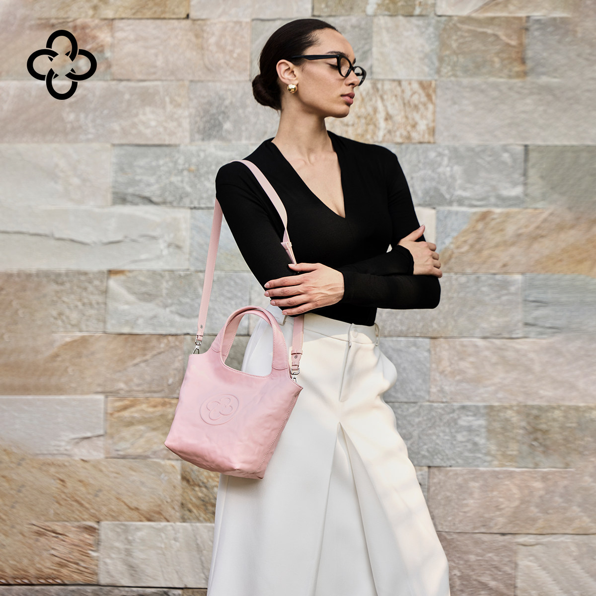CASSILE Small Basket Bag, Sakura Pink Vegetable-Tanned Cowhide Pleated Handbag Shoulder Crossbody Bag, Xu Yiyang Style - Thumbnail 5