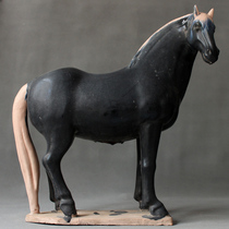 Imitation Ancient Matang Tri-colored Ceramic Large Horse Swing Piece Gift Living Room Home TV Cabinet Furnishing Unearthed Doing Old