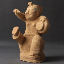 Musical instrument Mens Terracotta Warrior Percussion Drum Rap of Figurines Pottery Chinese Style Pendulum hotel Hotel Decorations Handicraft