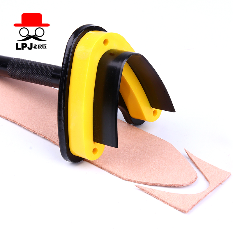 diy American V word decapitated V word punch belt semi-circle decapitated dash beachhand decapitated hand-stitched tannic leather tool