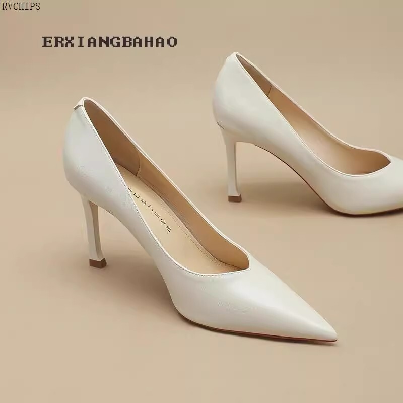 Hong Kong Genuine Leather Shoes for Women 2026 Spring High Heels Professional Etiquette Soft Leather Adult Ceremony Comfortable Thin Heel Small Size 31 Hong Kong Genuine Leather Shoes for Women 2026 Spring High Heels Professional Etiquette Soft Leather Adult Ceremony Comfortable Thin Heel Small Size 31