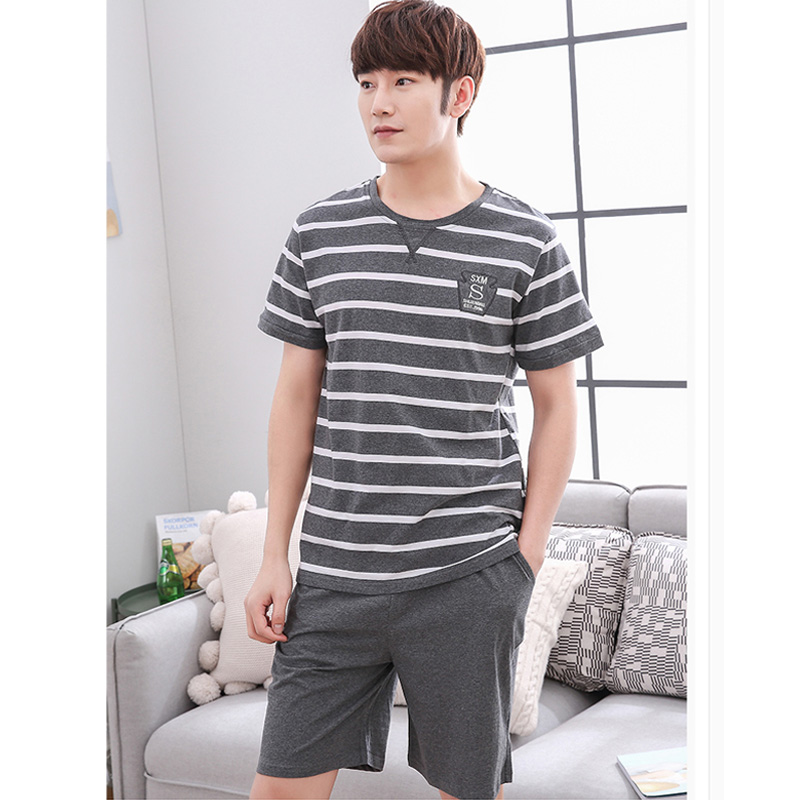 Nam Cực thường mỏng mùa hè bông quần short pajama tập hợp lớn mens kích thước bông nhà mùa hè quần áo.