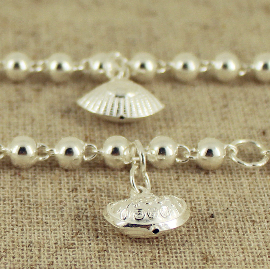 Chaine de cheville Couple OTHER   en Argenterie - Ref 3104673 Image 3