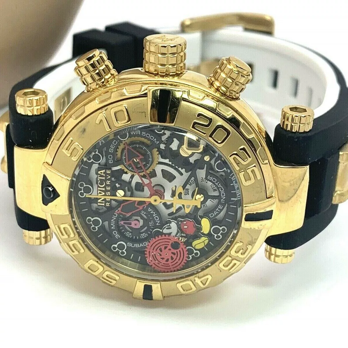 Американская покупка настоящего Invicta Invicta ко-брендированное Disney Мыши Мышь Золотые Мужчины и Часы 22737
