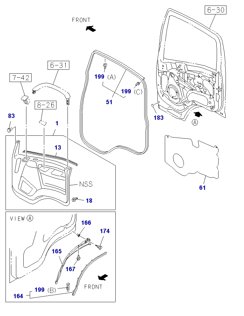 Isuzu Qingling xe tải 700P4HK1 cửa trước kính khối mưa che chắn nước dải dải trang trí dải miếng dán gương xe ô tô