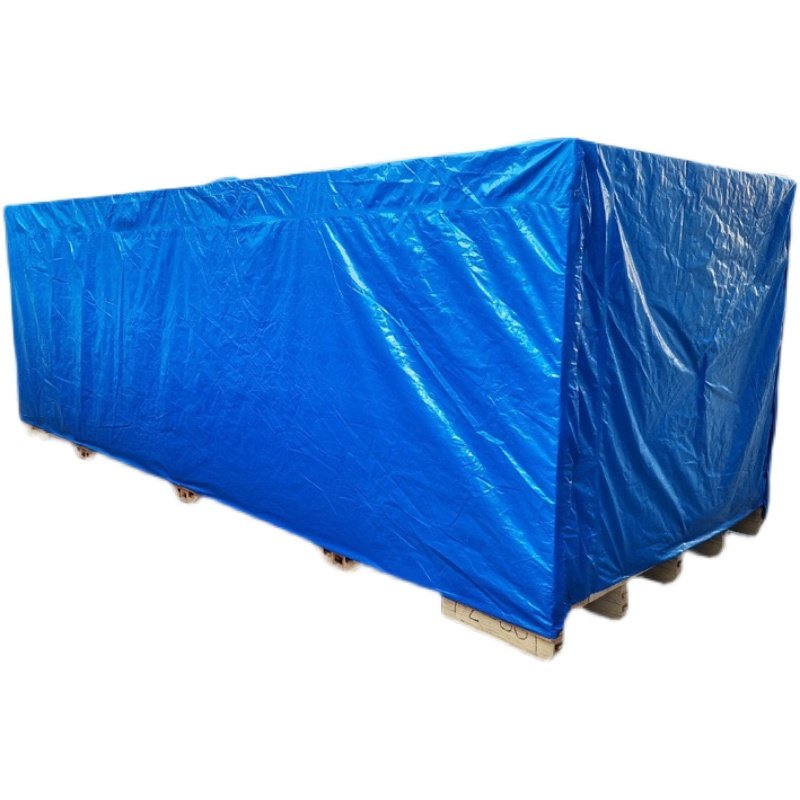Manufacturer set to make blue orange rain cloth equipment damp cloth machine waterproof cloth wooden case anti-rain cover pe cloth anti-dust cover