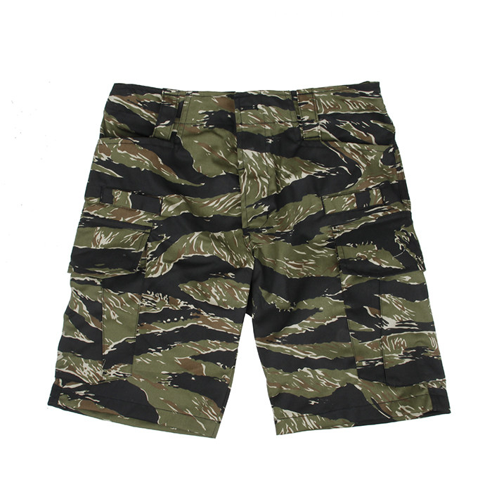 TMC3585-GST 2021 Summer new green tiger spotted shorts casual pants homegrown retro fabric